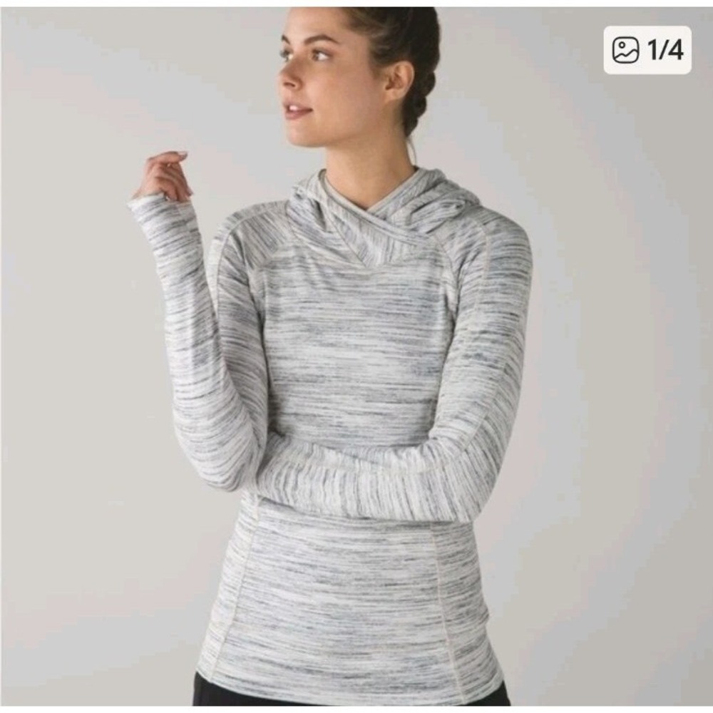 lululemon think fast hoodie Space Dye Camo Sz 4 Excellent gym